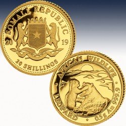 1 x 0.5 gramm Gold 20 Sh Somalia...