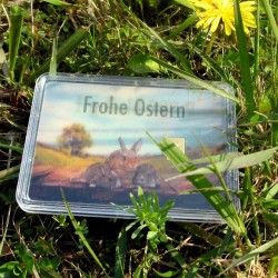 1 x 1 Gramm Geschenkgoldbarren "Frohe...