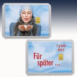 1 x 1 Gramm Geschenkgoldbarren "Für...