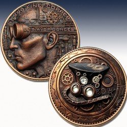 1 x 5 Oz Copper Round USA "Steampunk...