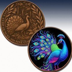 1 x 5 Oz Copper Round USA "Mystic...