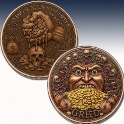 1 x 5 Oz Copper Round USA "The Price...