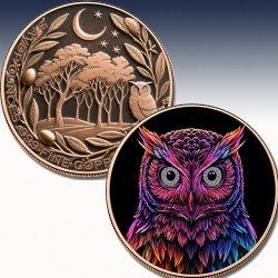1 x 5 Oz Copper Round USA "Mystic...