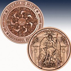1 x 1 oz Copper Round Intaglio Mint...