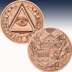 1 x 1 oz Copper Round Intaglio Mint...