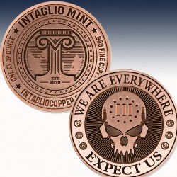 1 x 1 oz Copper Round Intaglio Mint...