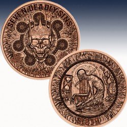1 x 1 oz Copper Round Intaglio Mint...