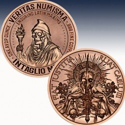 1 x 1 oz Copper Round Intaglio Mint...