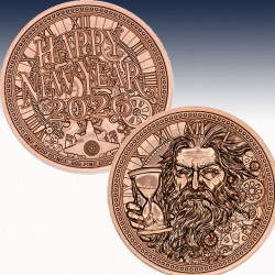 1 x 1 oz Copper Round Intaglio Mint...