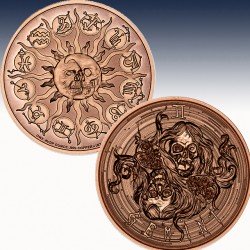 1 x 1 oz Copper Round Intaglio Mint...