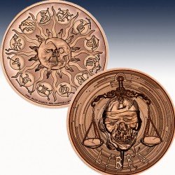 1 x 1 oz Copper Round Intaglio Mint...