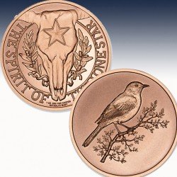 1 x 1 oz Copper Round Intaglio Mint...