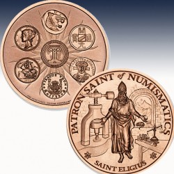 1 x 1 oz Copper Round Intaglio Mint...