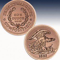 1 x 1 oz Copper Round Intaglio Mint...