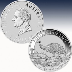 1 x 1 oz Silbermünze 1$ Australien...