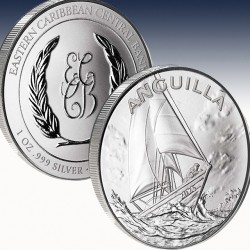 1 x 1 oz Silbermünze 2$ Anguilla...