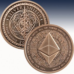 1 x 1 oz Copper Round Silver Shield...