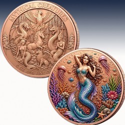 1 x 5 Oz Copper Round Private Mint...