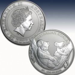 1 x 1 Kg  Silbermünze 30$ Australian...