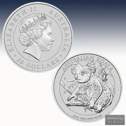 1 x 1 Kg Silbermünze 30$ Australien...