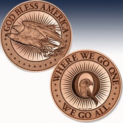 1 x 1 oz Copper Round Intaglio Mint...