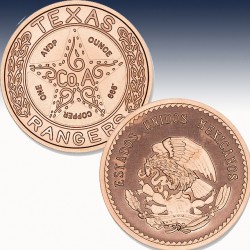 1 x 1 oz Copper Round Intaglio Mint...