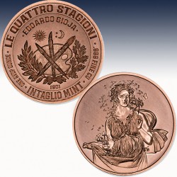 1 x 1 oz Copper Round Intaglio Mint...