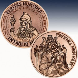 1 x 1 oz Copper Round Intaglio Mint...