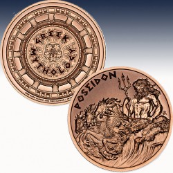 1 x 1 oz Copper Round Intaglio Mint...