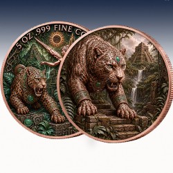 1 x 5 Oz Copper Round Private Mint...
