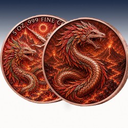 1 x 5 Oz Copper Round Private Mint...