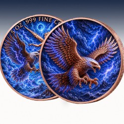 1 x 5 Oz Copper Round Private Mint...