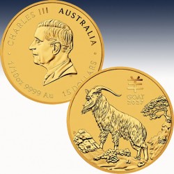1 x 1/10 Oz  Goldmünze 15$ Australien...