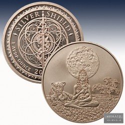 1 x 1 oz Copper Round Silver Shield...