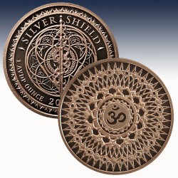 1 x 1 oz Copper Round Silver Shield...