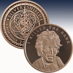 1 x 1 oz Copperround Silver Shield...