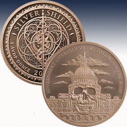 1 x 1 oz Copper Round Silver Shield...