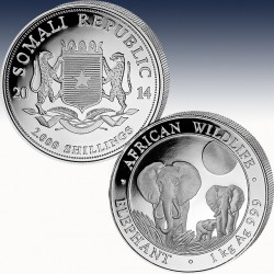 1 x 1 Kg Silber 2000 SH Somalia...