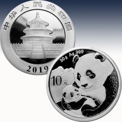 1 x 30 gramm Silber 10 Yuan China...