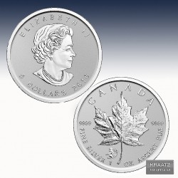 1 x 1 Oz Silber 5$ Maple Leaf "Privy...