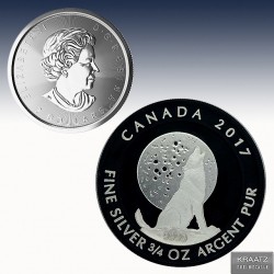 1 x 3/4 Oz Silber 2$ Canadian "Wolf...